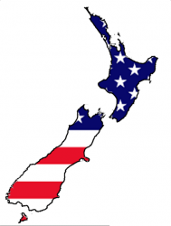 NZ Map US Flag