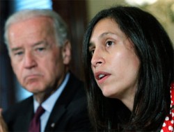 Joe Biden and Victoria Espinel