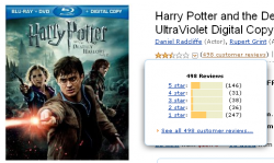 Harry Potter and the Deathly Hallows Part 2 Blu-ray UltraViolet edition Amazon Ratings