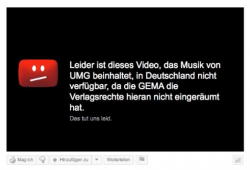 YouTube GEMA Notice