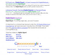 Digital Digest DMCA Google