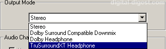 PowerDVD 5.0's TruSurroundXT Headphone