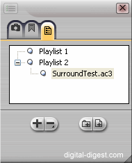 WinDVD 6.0's Playlist Editor