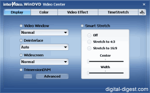 WinDVD 7.0's Display Settings