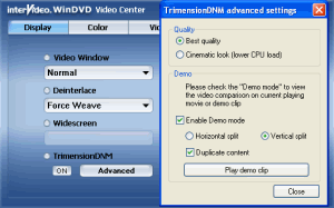 WinDVD 7.0's Trimension™ DNM Advanced