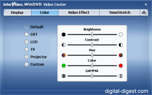 WinDVD 7.0's Color Settings