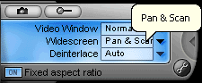 WinDVD Platinum's new Widescreen options