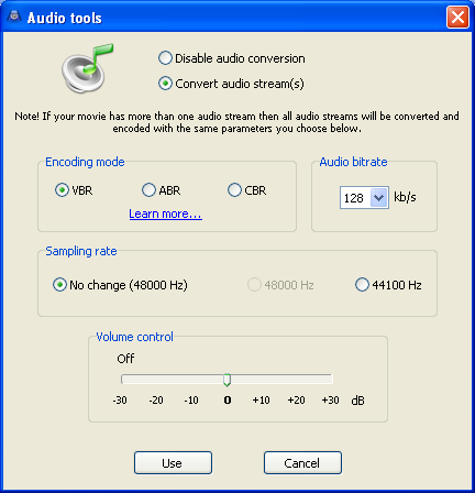 AVI ReComp: Audio Conversion