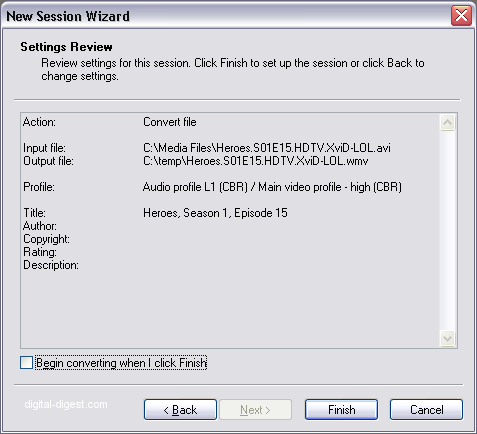 Windows Media Encoder: Settings Review