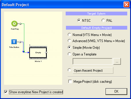 DVD-lab Pro: Default Project