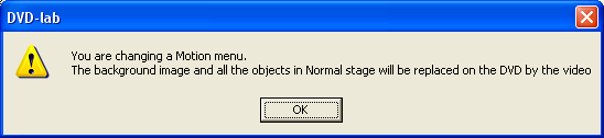 DVD-lab Pro: Motion Menu Prompt
