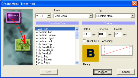 DVD-lab Pro: Transition