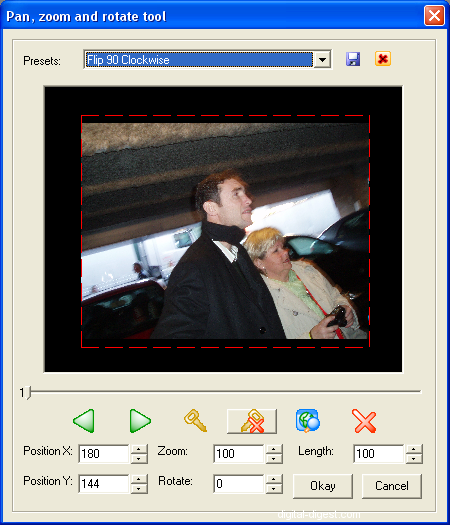 DVD slideshow GUI: Animation Settings