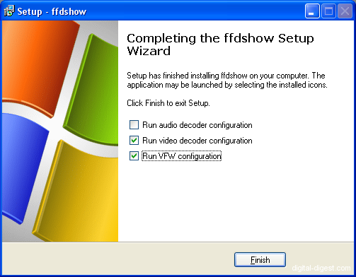 ffdshow Install: Finish