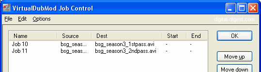 VirtualDubMod: Job control