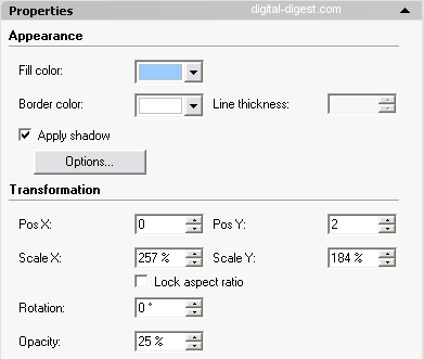 Nero Vision: Object Properties