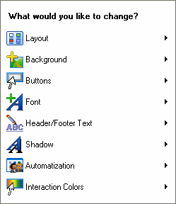 Nero Vision: Menu Edit Options