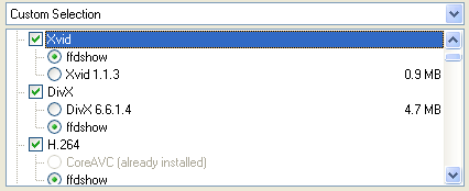 K-Lite Mega Codec Pack: XviD/DivX ffdshow