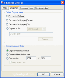 PowerDVD 7.0's Capture Options