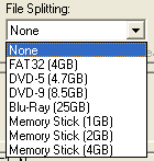 mkv2vob: Configuration - File Splitting