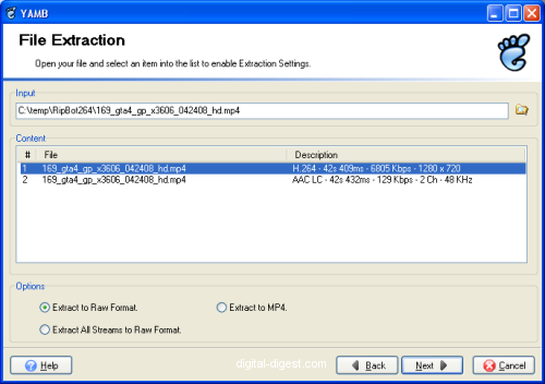 YAMB: File Extraction