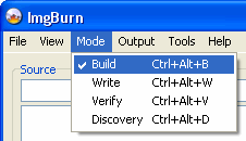 ImgBurn: Build Mode