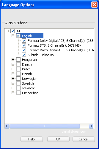 Roxio Video Copy & Convert: Language Options