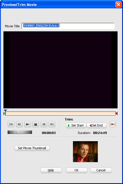 Roxio Video Copy & Convert: Movie Editor