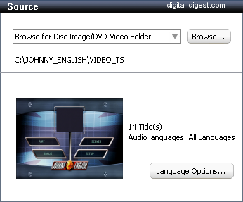 Roxio Video Copy & Convert: Source Loaded