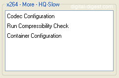 StaxRip: Codec Configuration