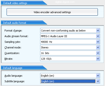 TDA: Audio settings