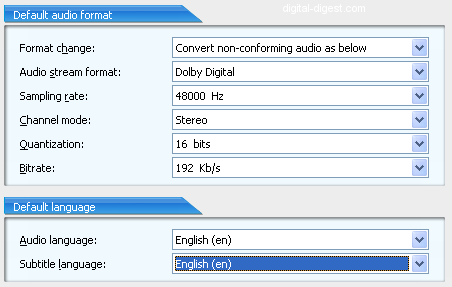 TDA: Audio settings