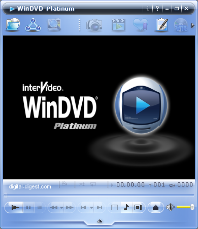 WinDVD 8.0's Main Console