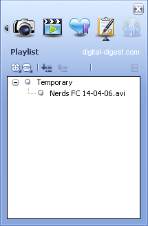 WinDVD 8.0's Playlist Editor