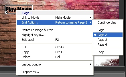 EasyDVD: Menu - Play Movie End Action