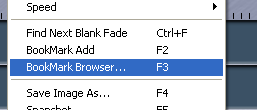 Womble MPEG Video Wizard: BookMark Browser