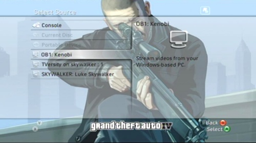 Xbox 360: Media - Video Source Select
