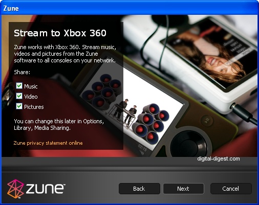 Zune: Xbox 360 Media Streaming