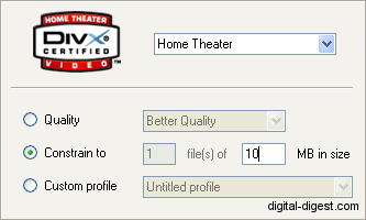 Dr. DivX: Settings