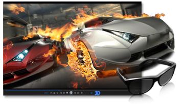 3D Car Breaking Through Screen