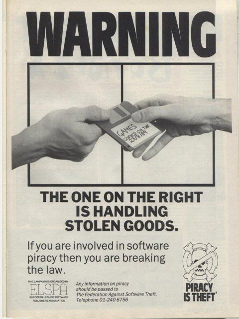 Floppy Disk Piracy Poster