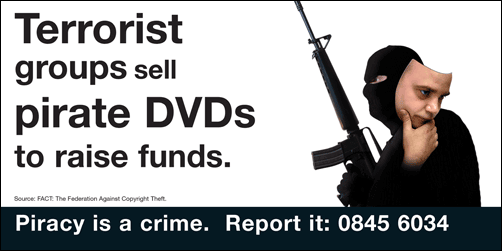 Pirated DVDs Fund Terrorism Ad