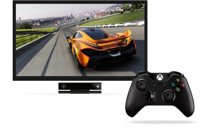 Photo showing Forza 5 playing on the Xbox One