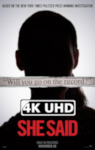 She Said - HEVC/MKV 4K Trailer: HEVC 4K 3840x2072