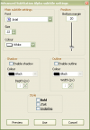 AVI ReComp: Subtitles setting window Subtitles setting window